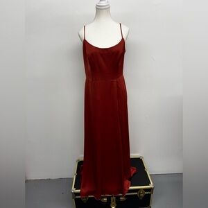 Chic Spaghetti Strap Red Dress